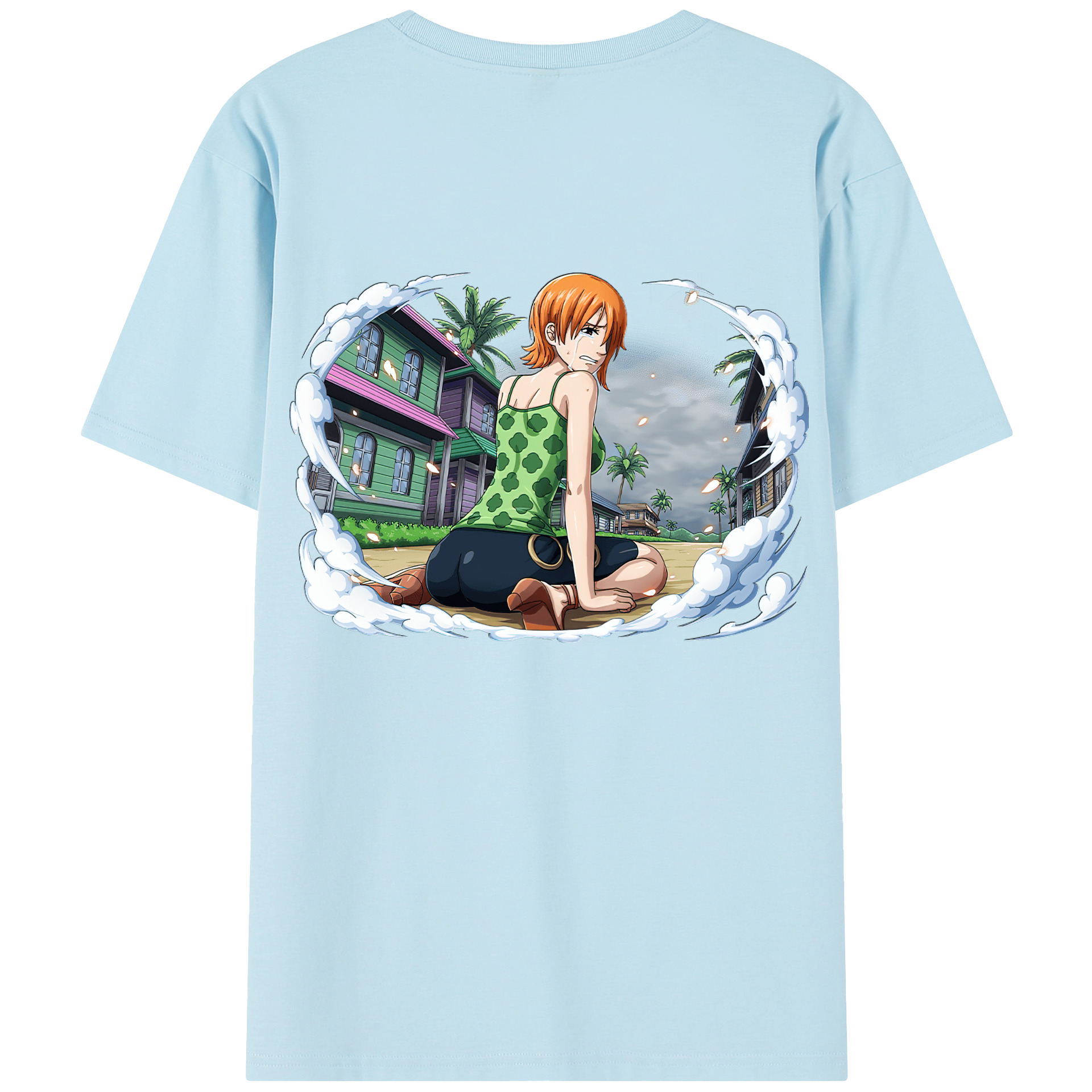 ワンピース ナミ ONE PIECE Nami 綿100％半袖Tシャツ（背面プリント）